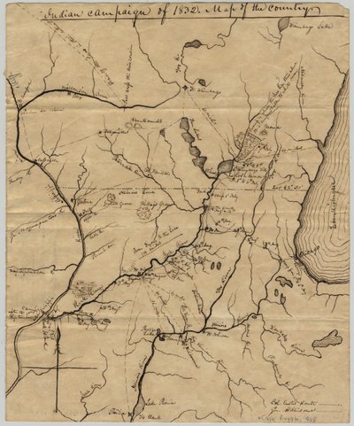 Campagne indienne de 1832 : Carte du pays, 1832 - Edwin Rose